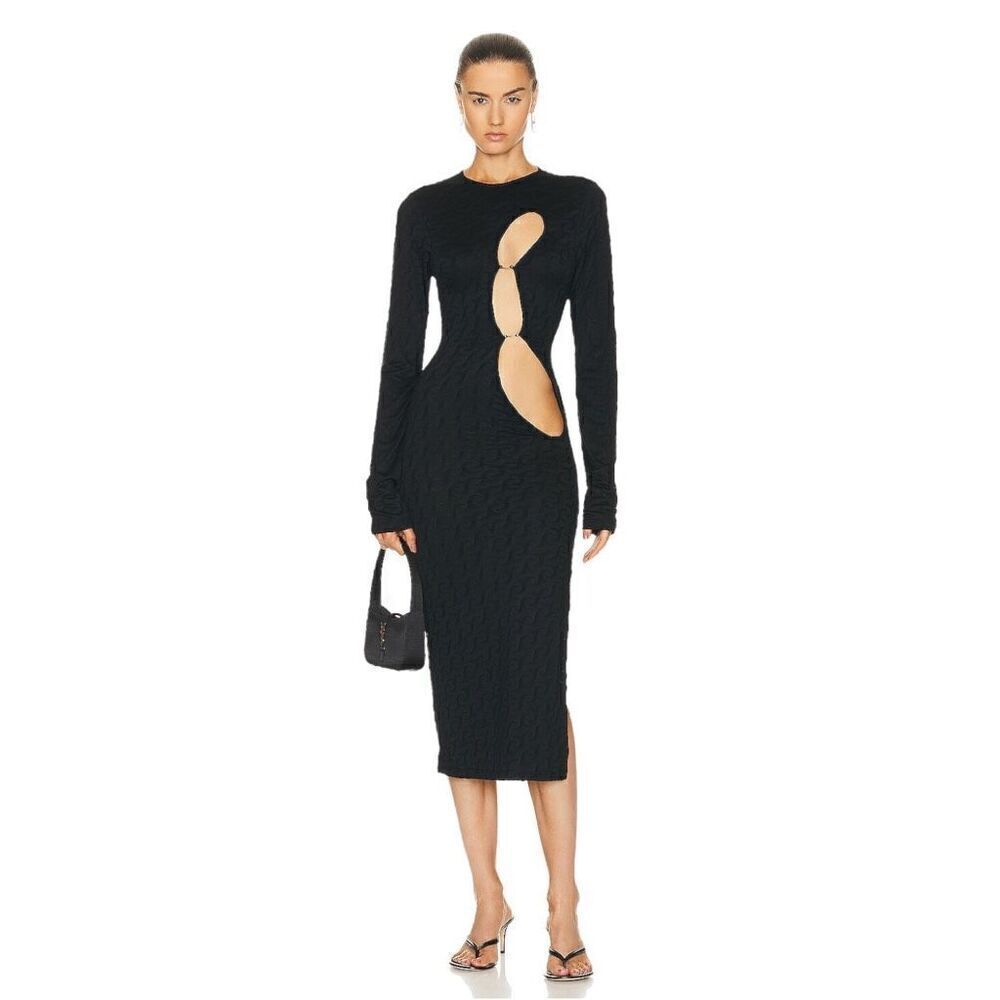 Jade Cropper Cutout Dress in Black‎
